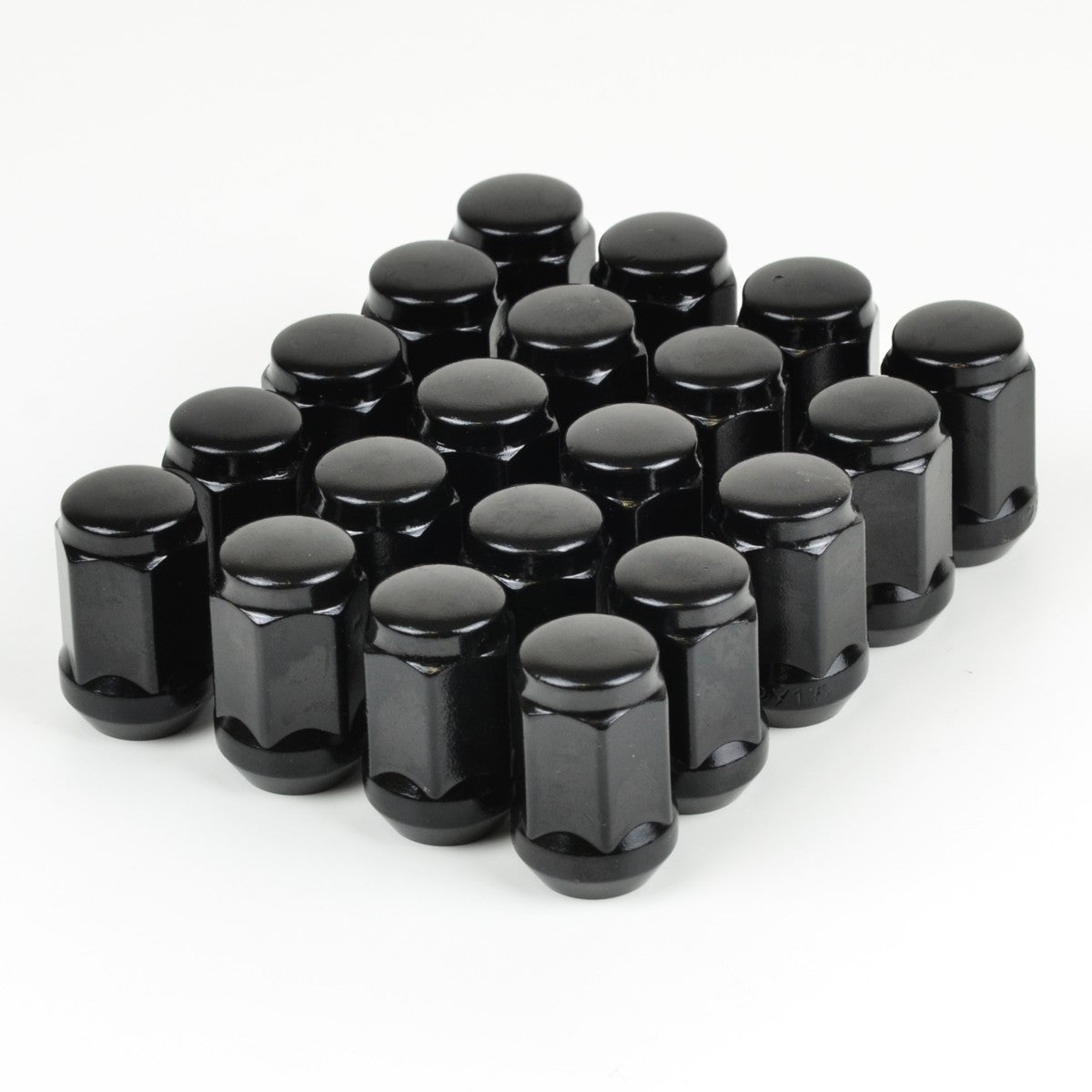 Flat black lug clearance nuts