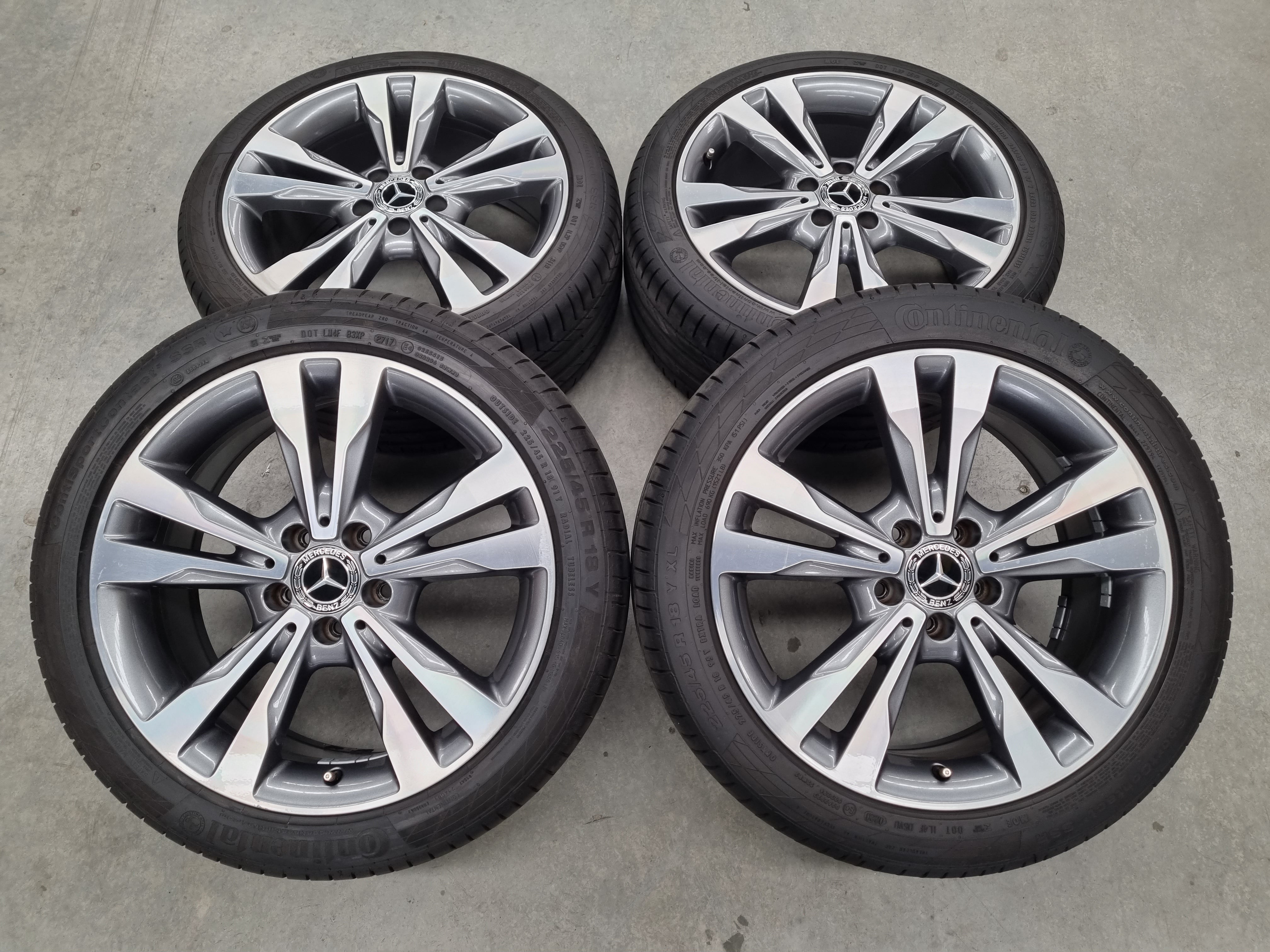 Genuine Mercedes Benz C200 W205 18 Inch Wheels and Tyres Set of 4 ...